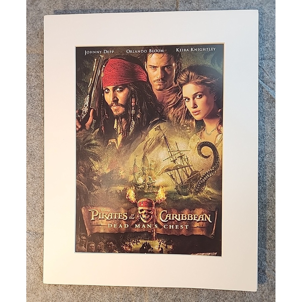 Disney Pirates of the Caribbean Lithograph Dead Mans Chest Movie Premier Still